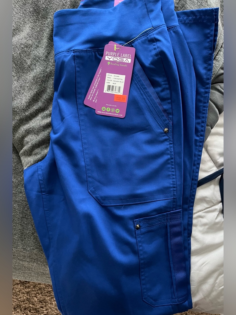 Purple Label by Healing Hands Women's Cargo Pants - Royal Blue